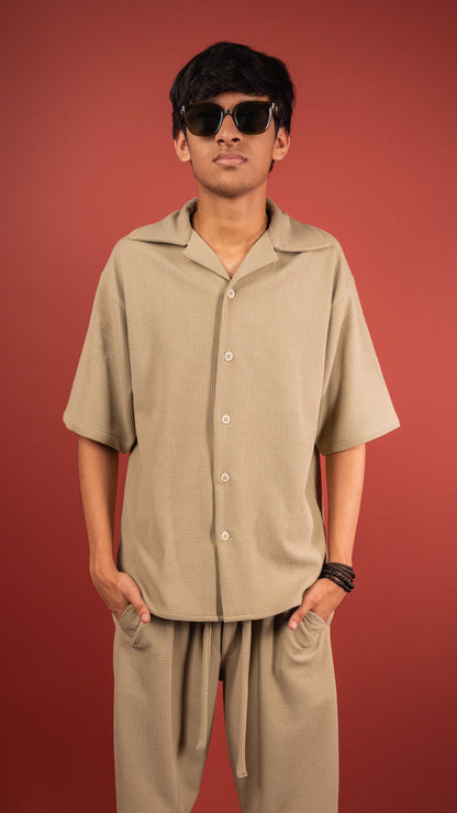 BEIGE MEN'S CO-ORD SET