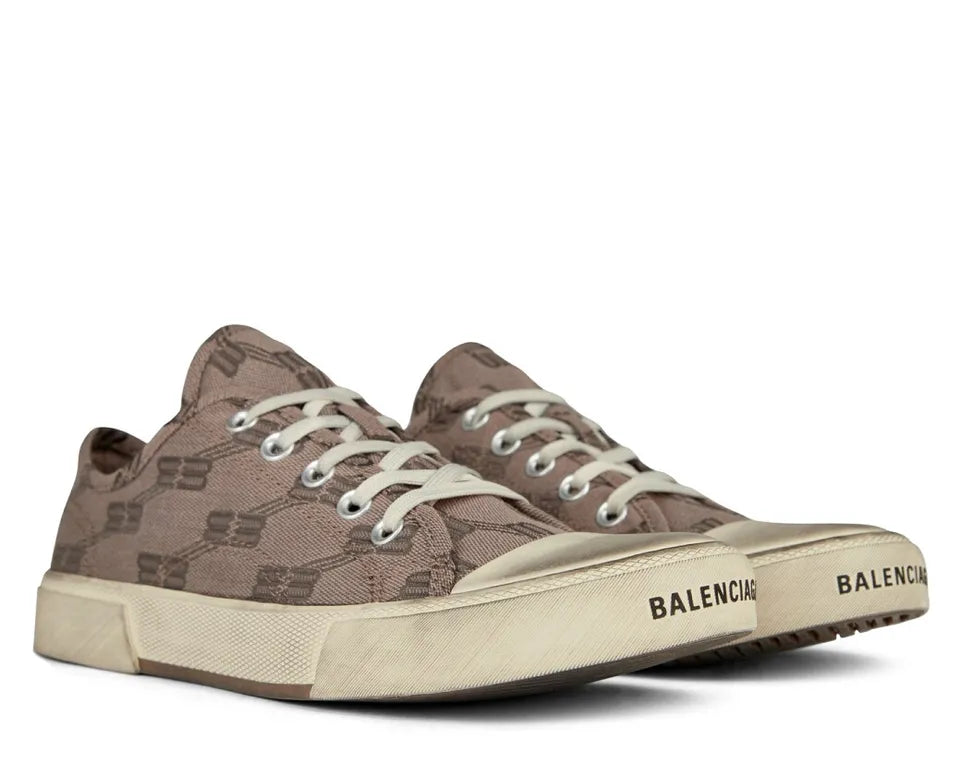 Balenciaga Paris Low Top BB Monogram Dark Beige Brown (Women's)