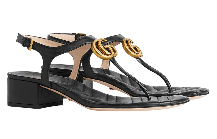 Gucci Marmont Double G Sandal Black (Women's)
