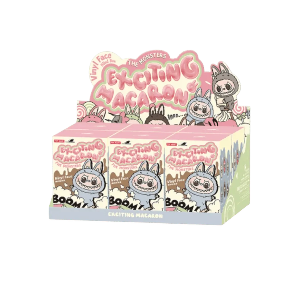 Pop Mart Labubu The Monsters Tasty Macarons Vinyl Face Sealed Case (6 Blind Boxes) Pack of 6