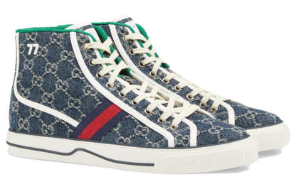 Gucci Tennis 1977 High Top Sneaker Blue