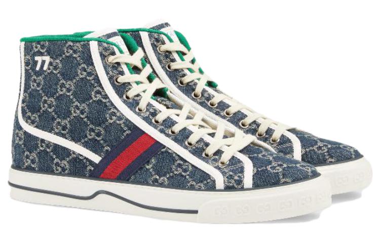 Gucci Tennis 1977 High Top Sneaker Blue