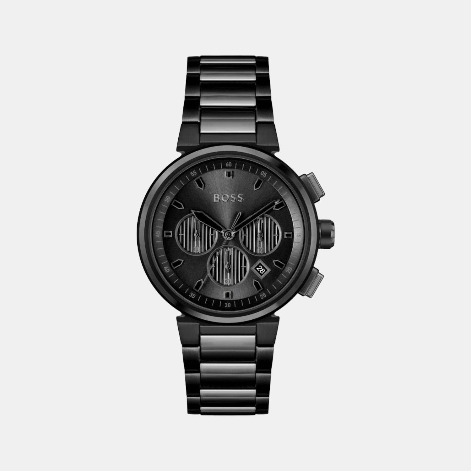Boss One Men Quartz Black Dial Chronograph Stainless Steel Watch 1514001