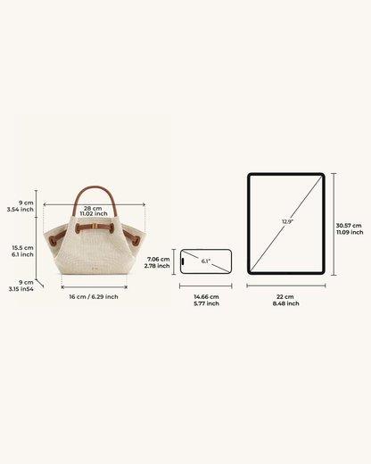 Jw Pei Hana Mini Tote Bag Brown Canvas