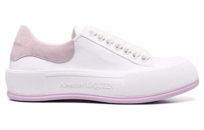 Alexander McQueen Deck Skate Plimsoll Lace-Up White Pink (Women's)