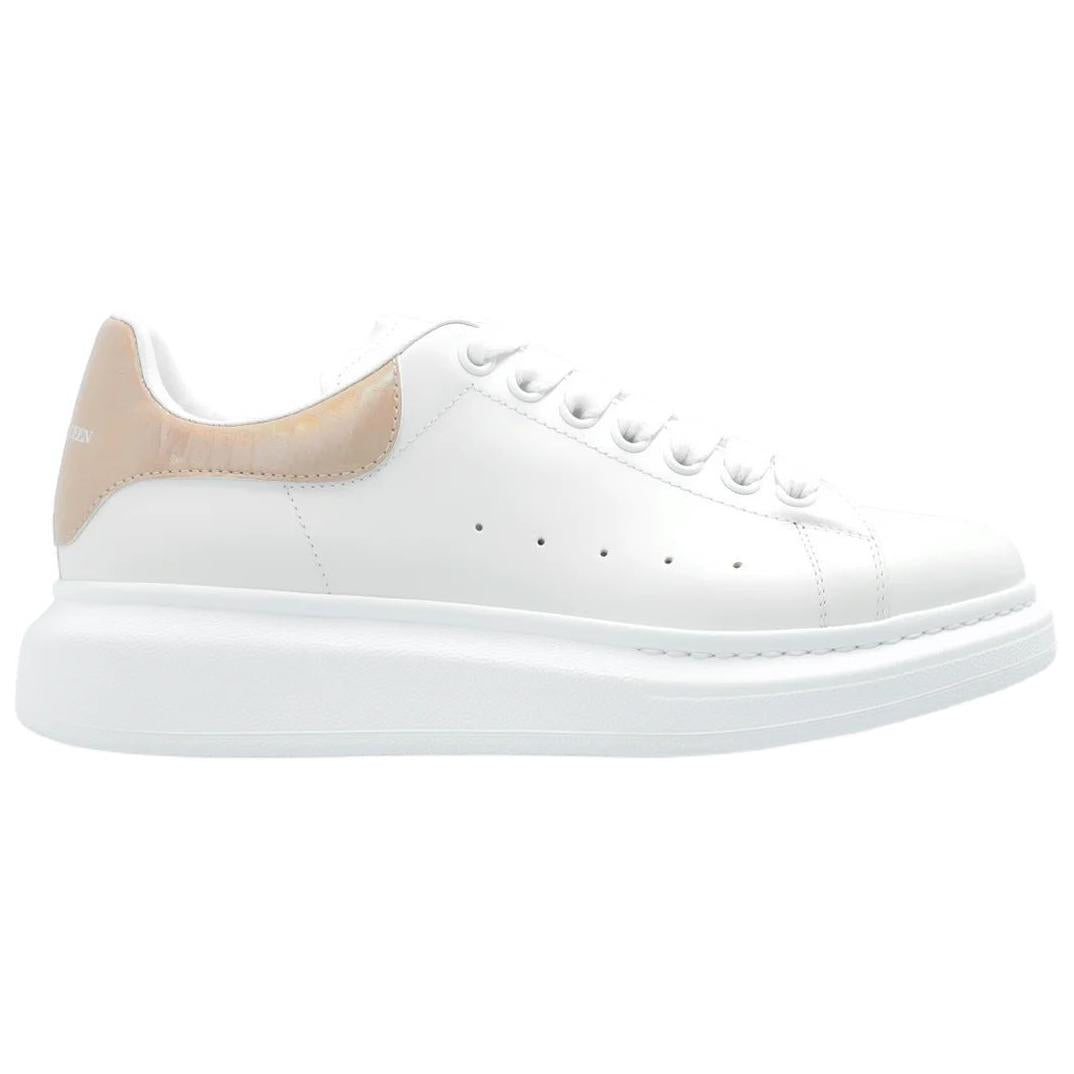 Alexander McQueen Oversized White Light Pink Croc (Women's)
