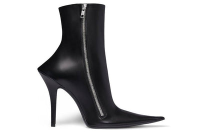 Balenciaga Witch 110mm Booties Black Sheepskin (Women's)