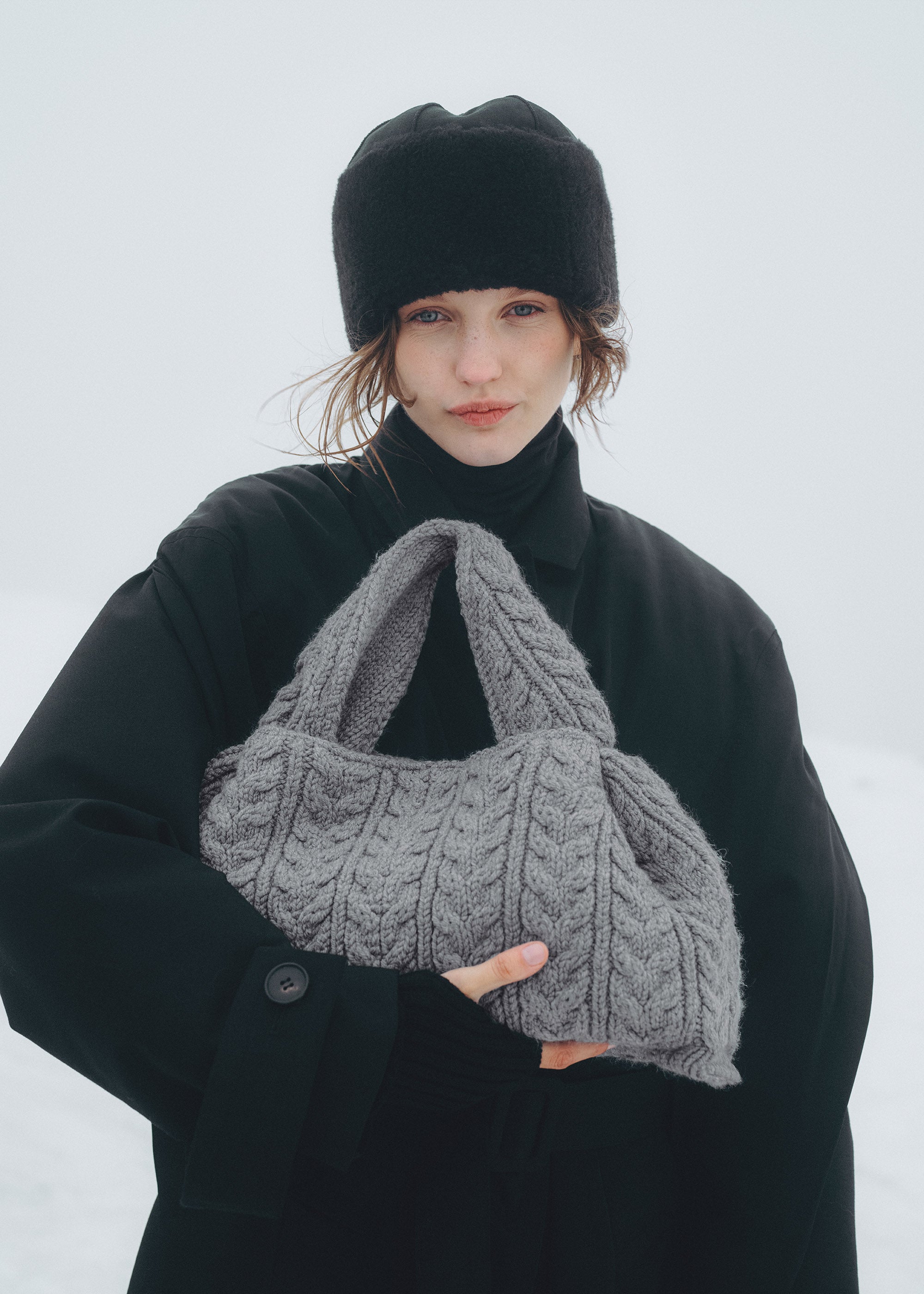 Polene Numero Neuf Large Merino Stone