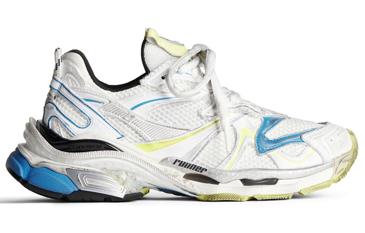 Balenciaga Runner 2.0 White Yellow Blue – Kicks Machine