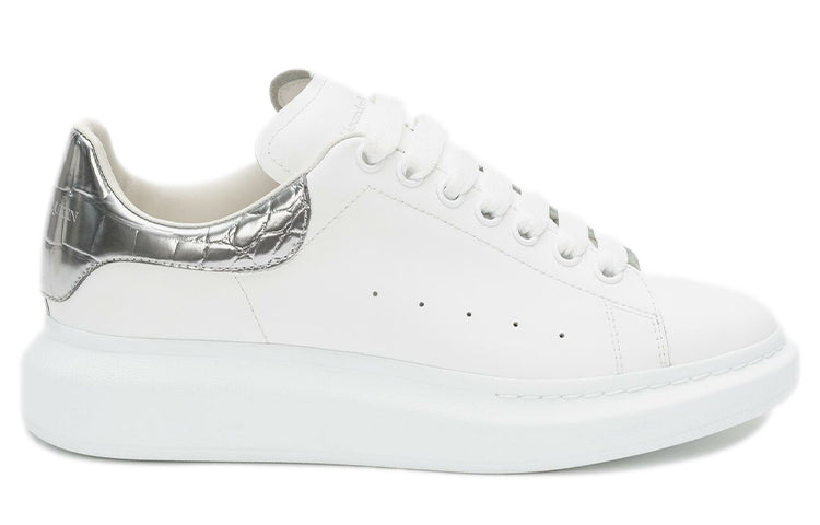 Alexander McQueen Oversized White Silver Croco