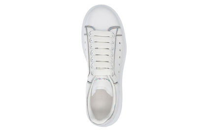 Alexander McQueen Oversized White Silver Hologram Trim