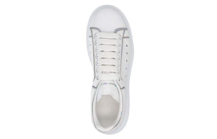 Alexander McQueen Oversized White Silver Hologram Trim
