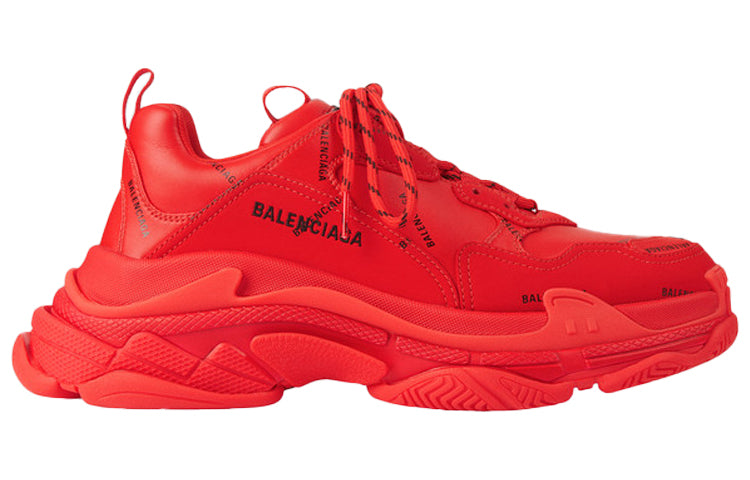 Balenciaga Triple S Allover Logo Red (Women's)