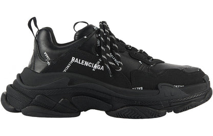 Balenciaga Triple S Allover Logo Black