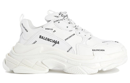 Balenciaga Triple S Allover Logo White (Women's)