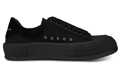 Alexander McQueen Deck Skate Plimsoll Lace-Up Triple Black