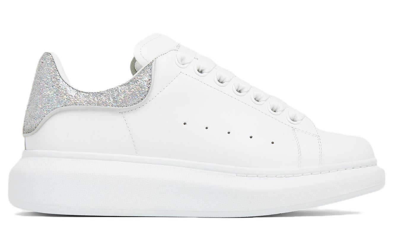 Alexander McQueen Oversized White Silver Glitter (Women's)