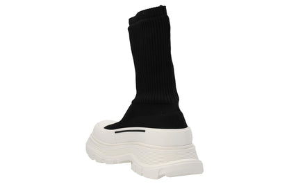 Alexander McQueen Logo Intarsia Chunky Sock Sneaker Black Ice (Women's)