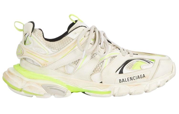 Balenciaga Track Worn Out In White Fluo Yellow (Women's)