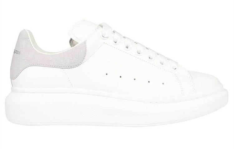 Alexander McQueen Oversized White Light Grey Croc