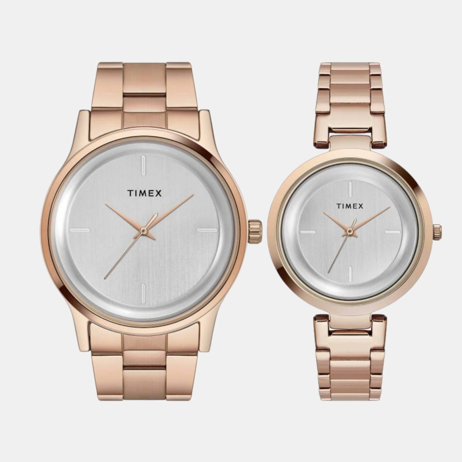 Timex Trendline Couple Quartz Dial Analog Stainless Steel Watch Tw00Pr294