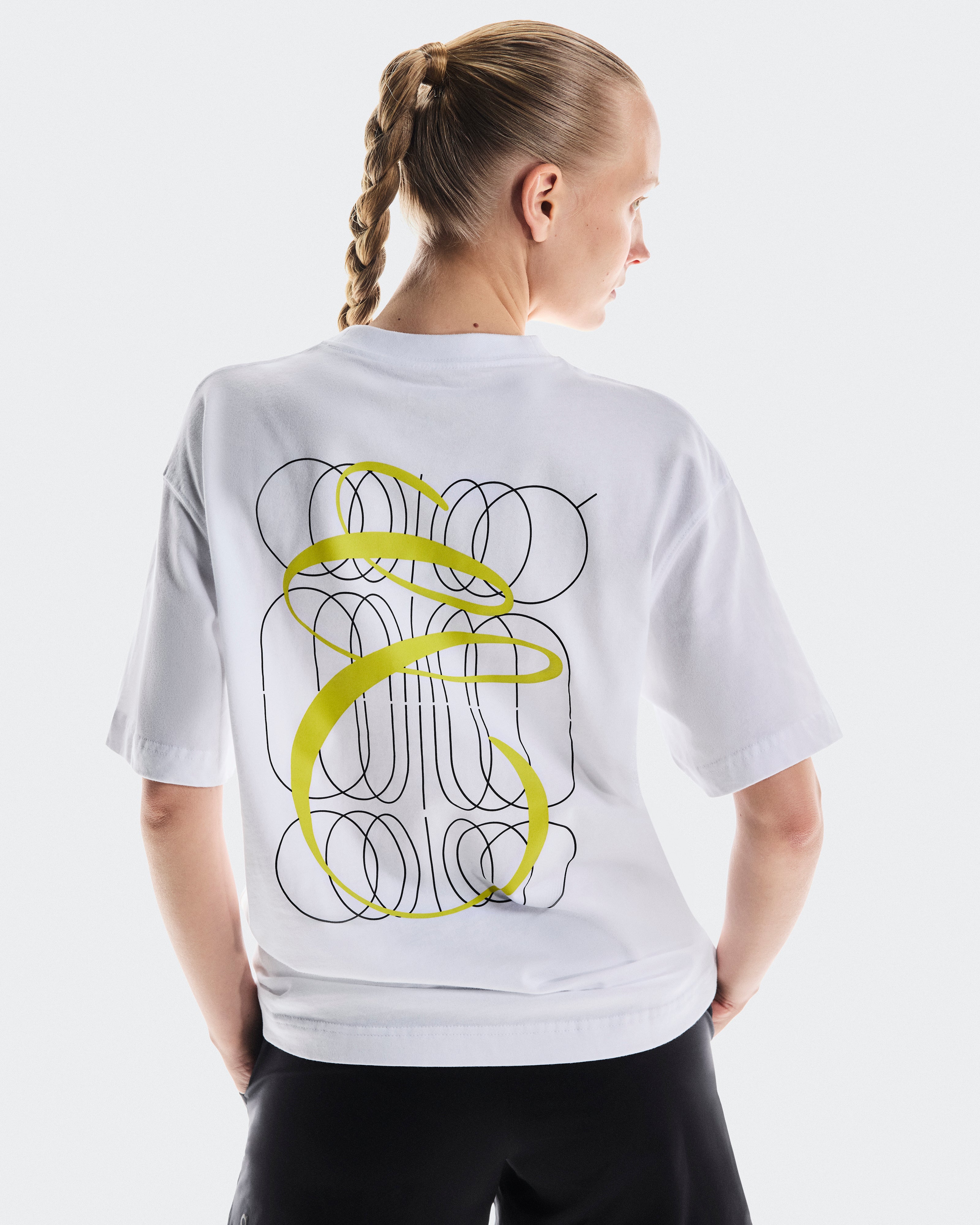 On Club-T Graphic White | Lime (Women'S)