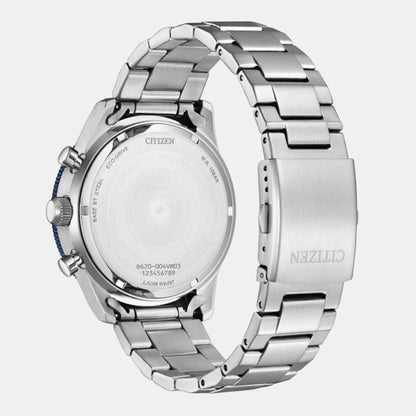 Citizen Eco-Drive Men Quartz Blue Dial Chronograph Stainless Steel Ca4554-84L