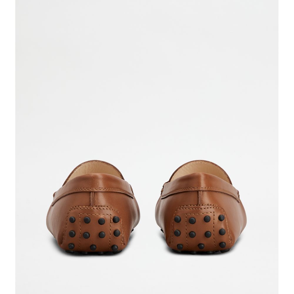 Tods Gommino Loafers In Leather Brown Womens