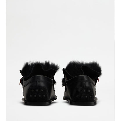 Tods Loafers In Leather Black Womens