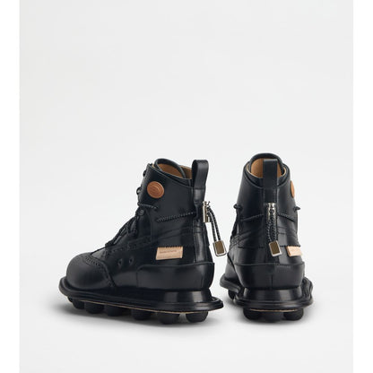 Tods Ankle Boots In Leather Nero Mens