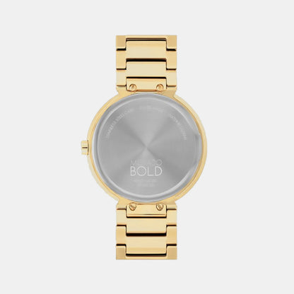 Movado Bold Horizon Women Quartz Taupe Dial Analog Stainless Steel Watch 3601088