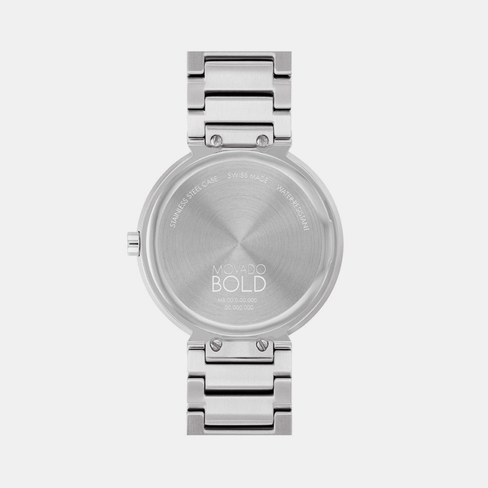 Movado Bold Horizon Women Quartz Silver Dial Analog Stainless Steel Watch 3601146