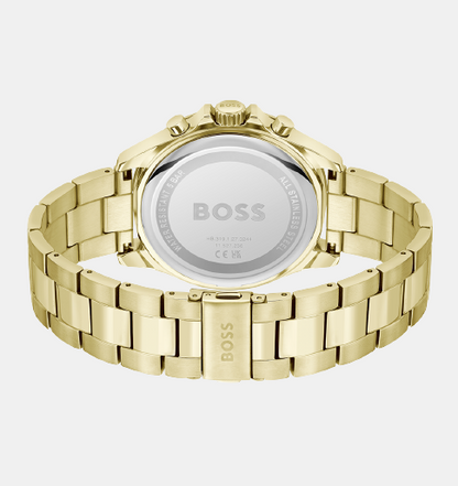 Boss Troper Men Quartz Green Dial Chronograph Stainless Steel Watch 1514059