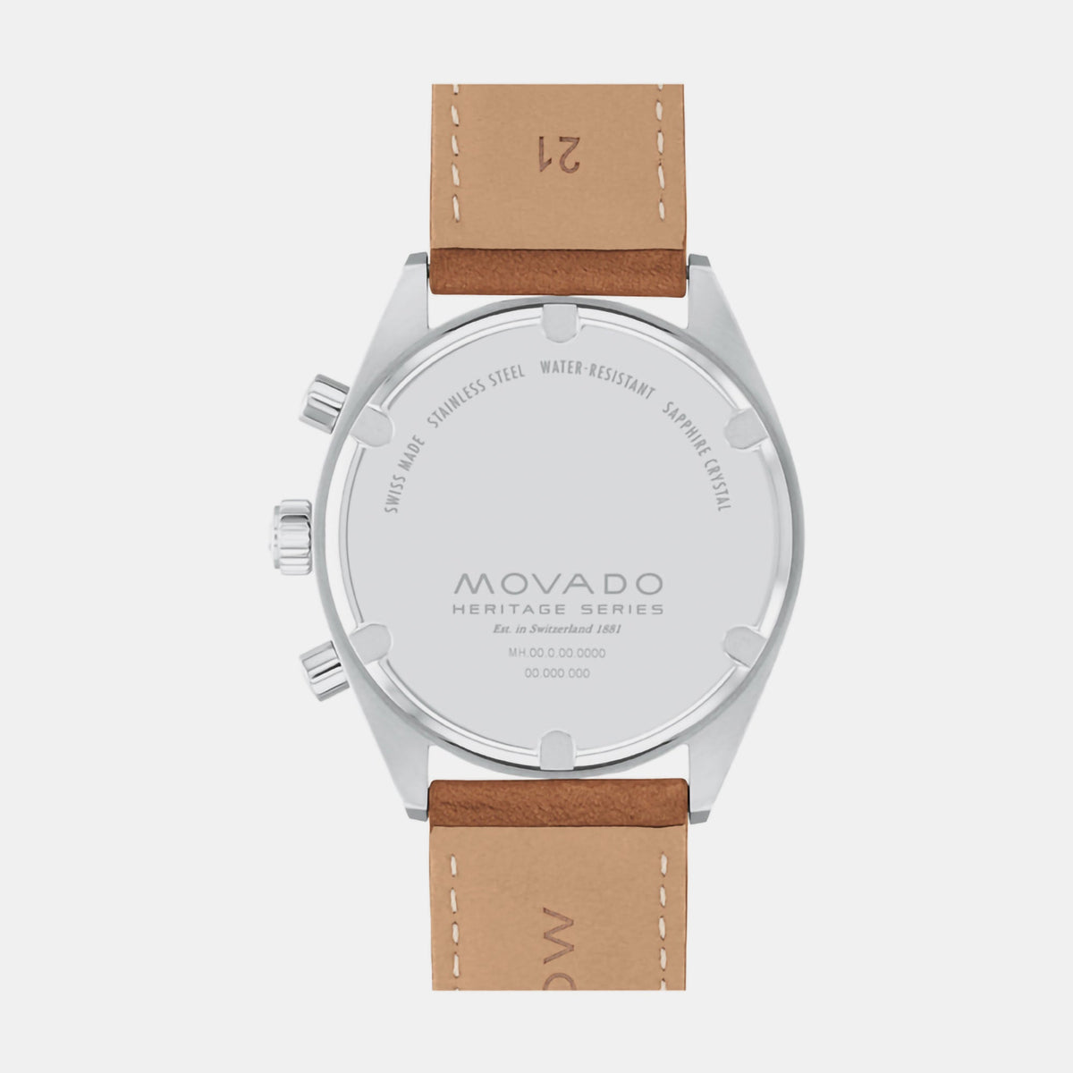 Movado Heritage Datron Men Quartz Blue Dial Chronograph Stainless Steel Watch 3650181