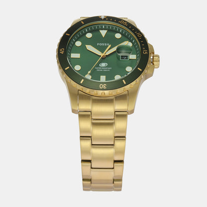 Fossil Fossil Blue Dive Men Quartz Green Dial Analog Stainless Steel Watch Fs6030