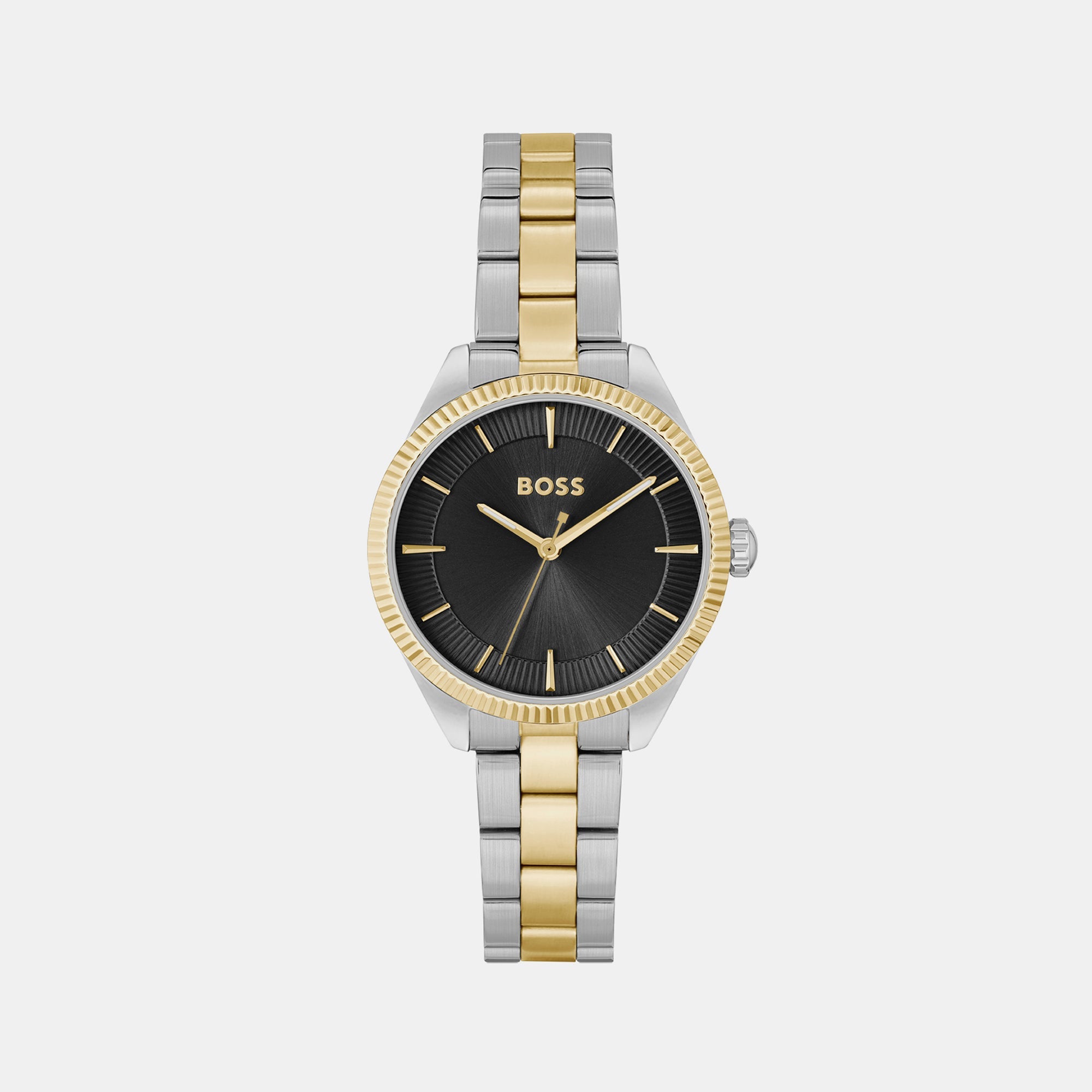 Boss Sage Women Quartz Black Dial Analog Stainless Steel Watch 1502730