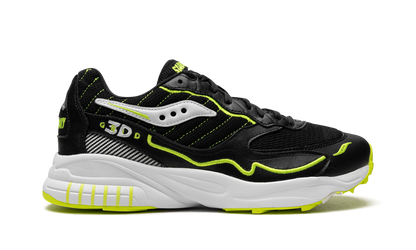 Saucony 3D Grid Hurricane Black Acid Yellow