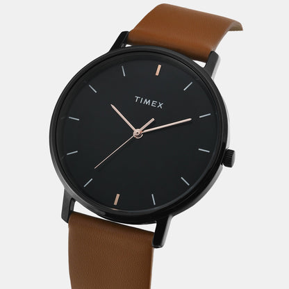 Timex Trendline Men Quartz Dial Analog Leather Watch Tw0Tg8016