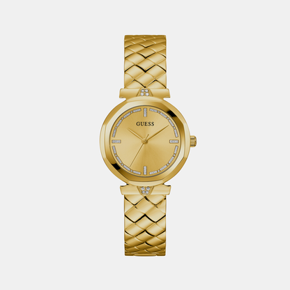 Guess Rumour Women Quartz Gold Dial Analog Stainless Steel Watch Gw0613L2