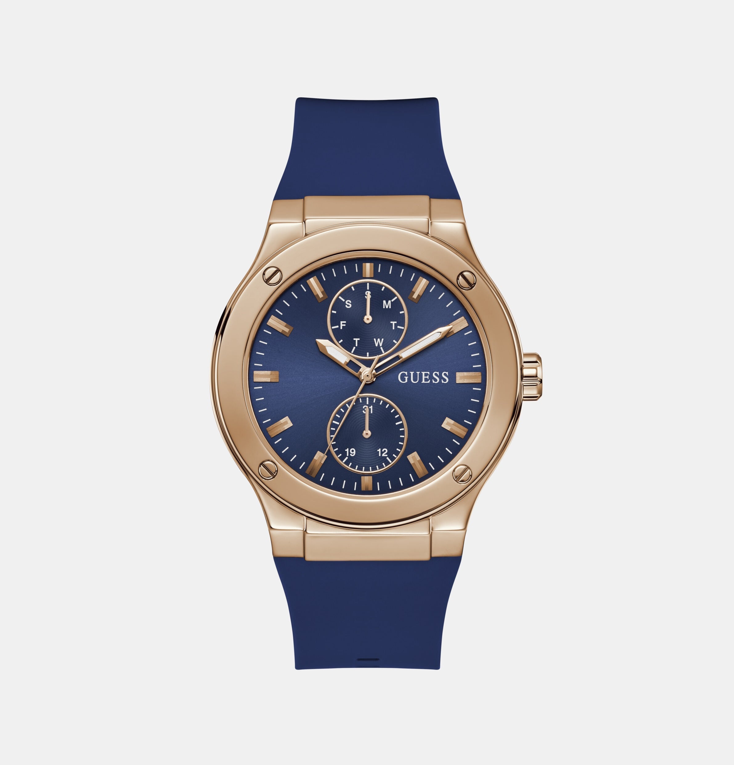Guess Gd Jet Men Quartz Blue Dial Analog Stainless Steel Gw0491G4