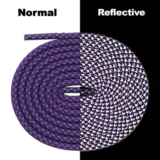 Reflective Rope Laces- Purple | Yeezy Laces | Kicks Machine