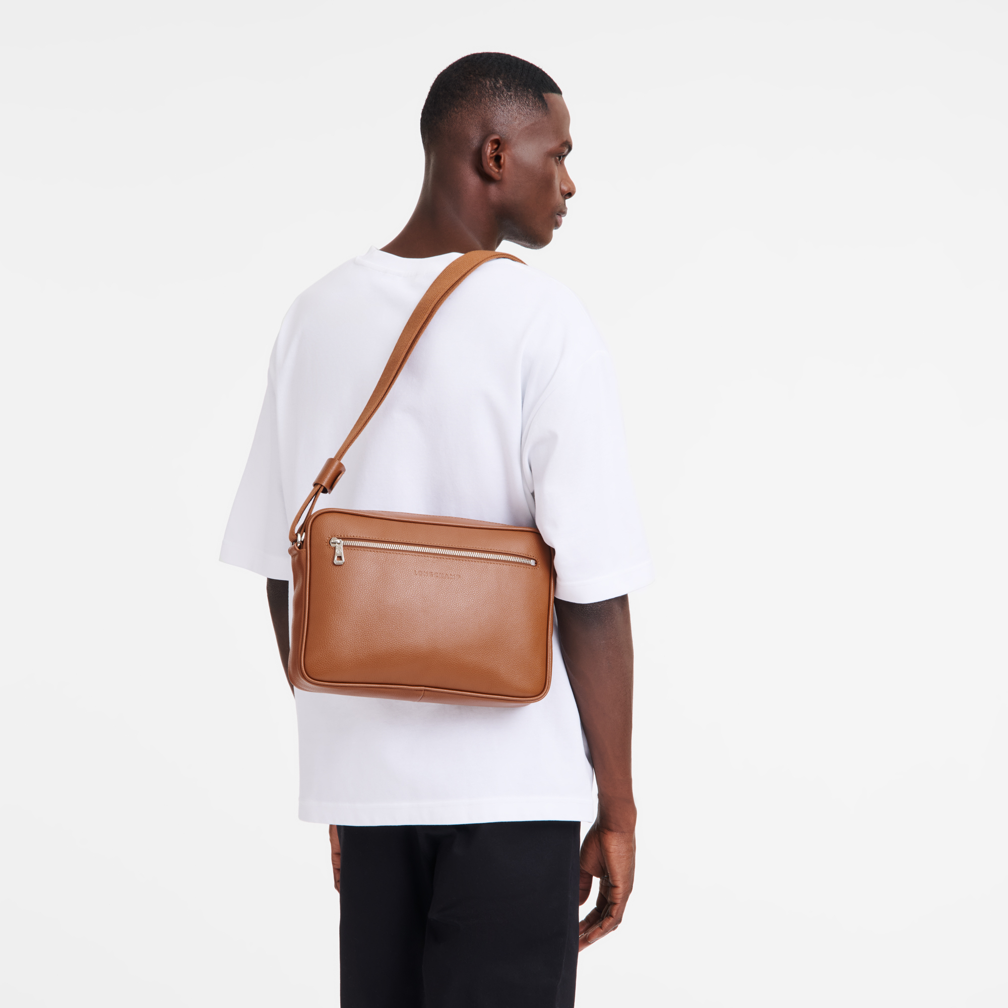 Longchamp Le Foulonné M Camera bag Caramel