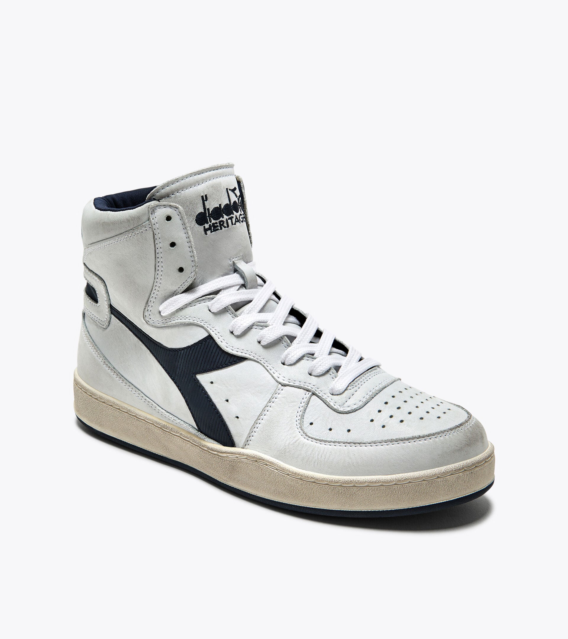 Diadora Mi Basket Used White/Blue Corsair