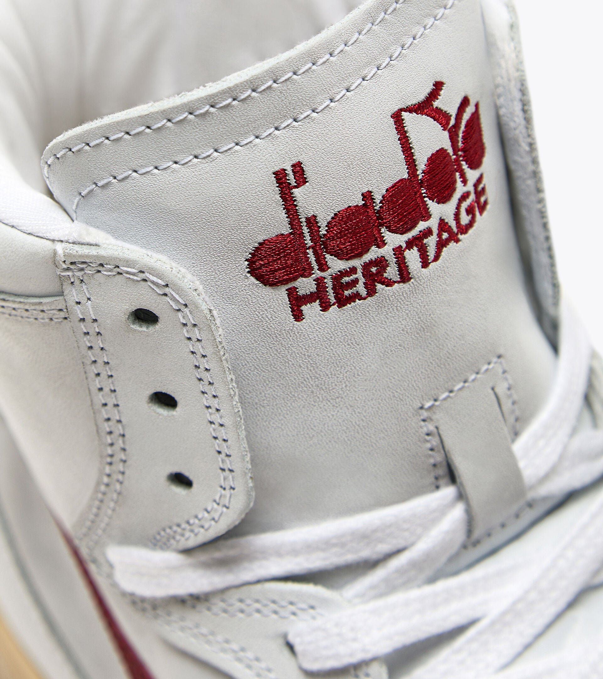 Diadora Mi Basket Used White/Garnet
