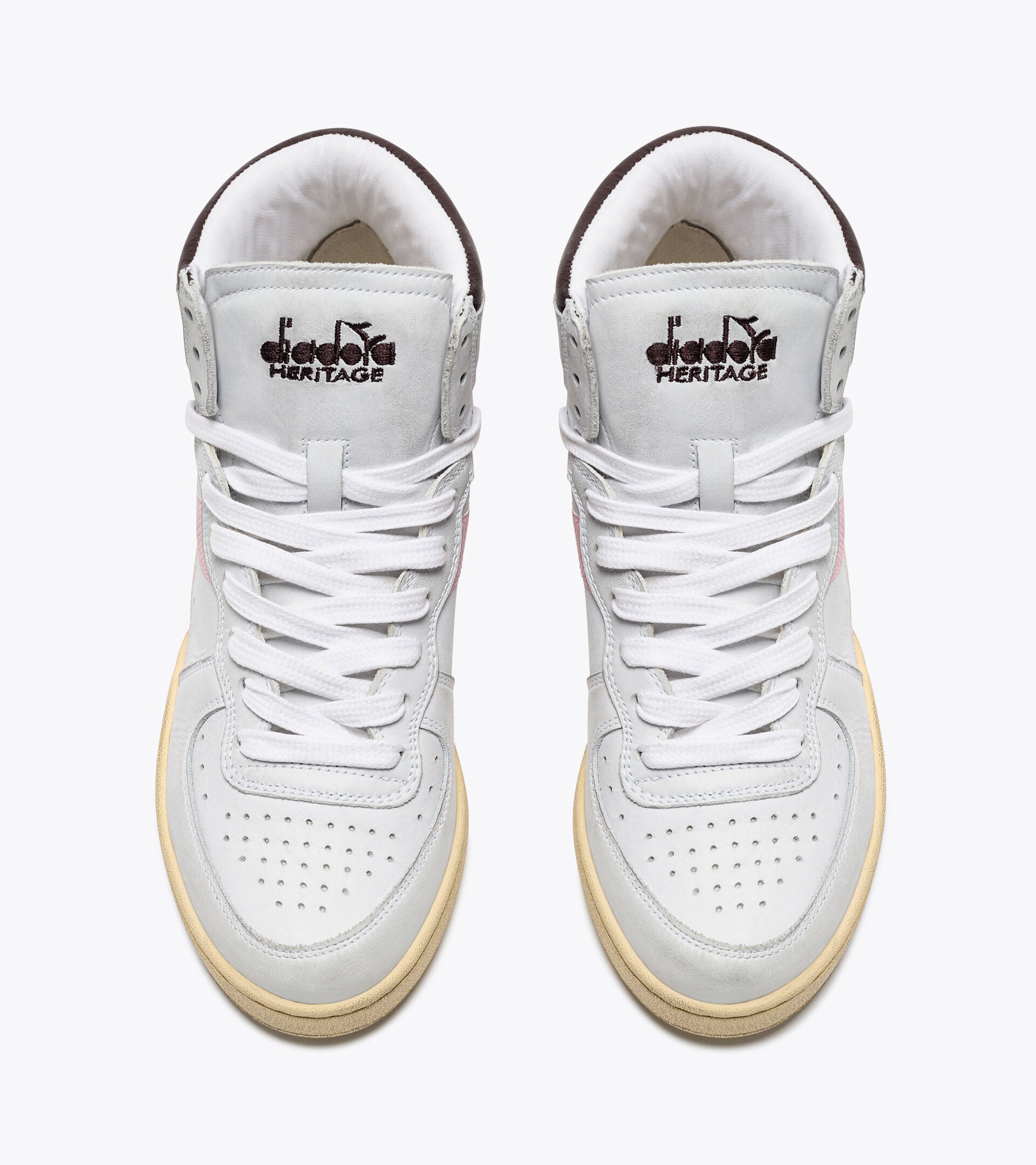 Diadora Mi Basket Used White/Parfait Pink