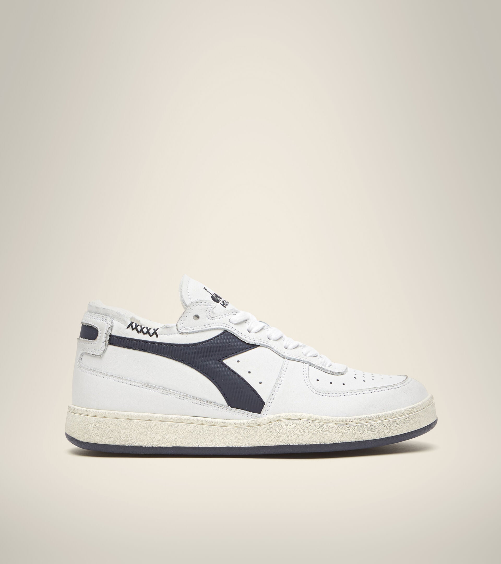 Diadora Mi Basket Row Cut White/Blue Corsair