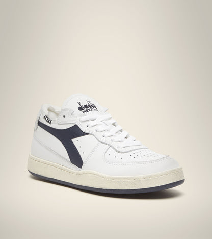 Diadora Mi Basket Row Cut White/Blue Corsair