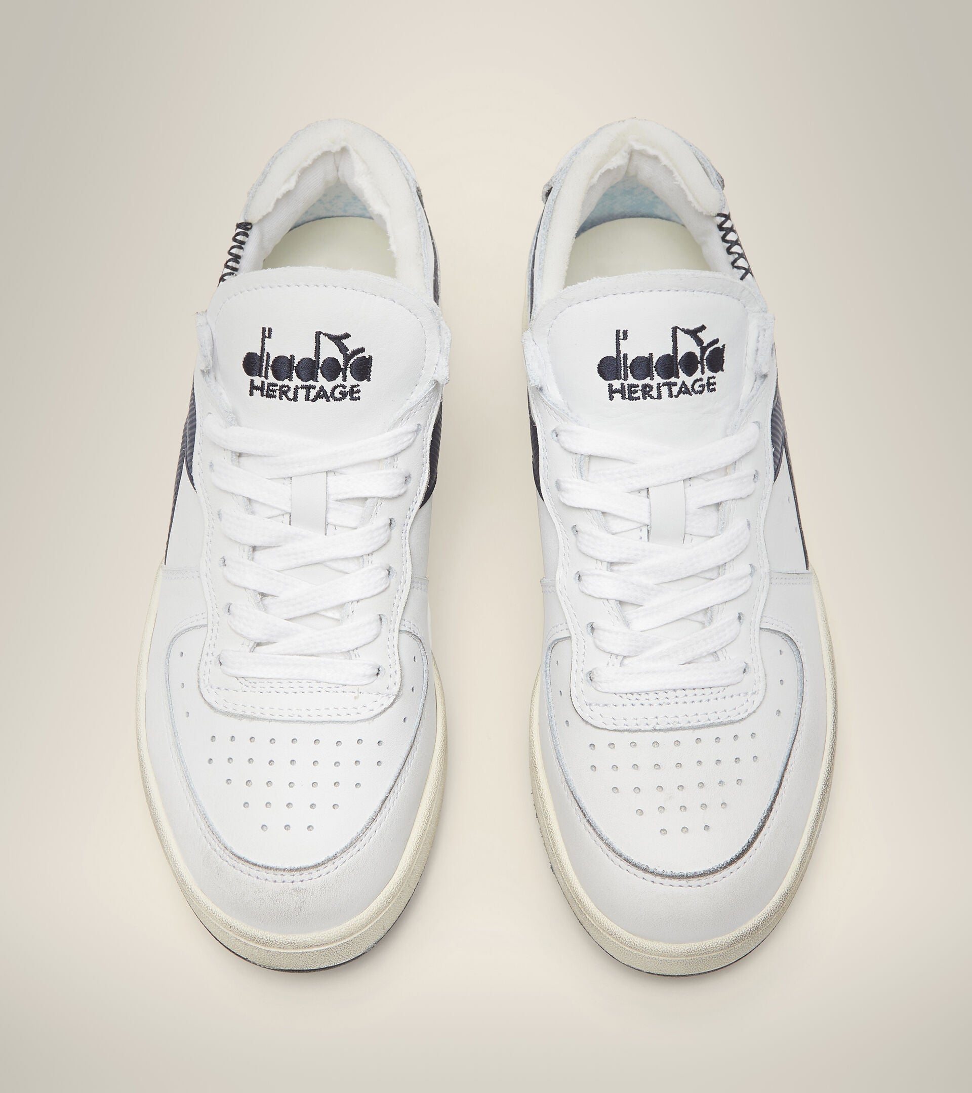 Diadora Mi Basket Row Cut White/Blue Corsair