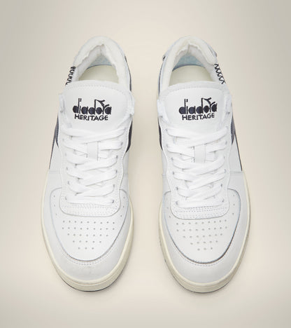 Diadora Mi Basket Row Cut White/Blue Corsair