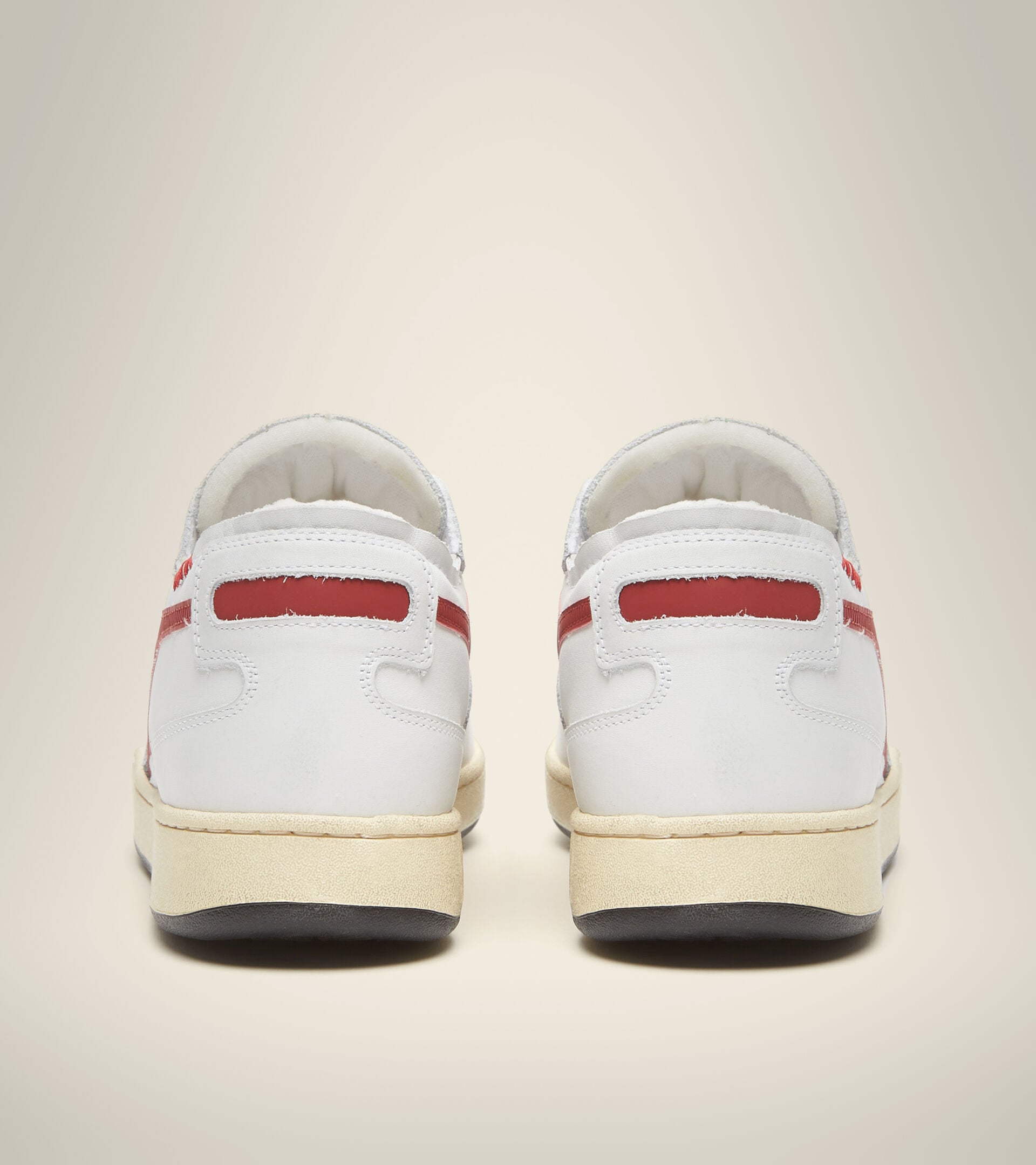 Diadora Mi Basket Row Cut White/Garnet